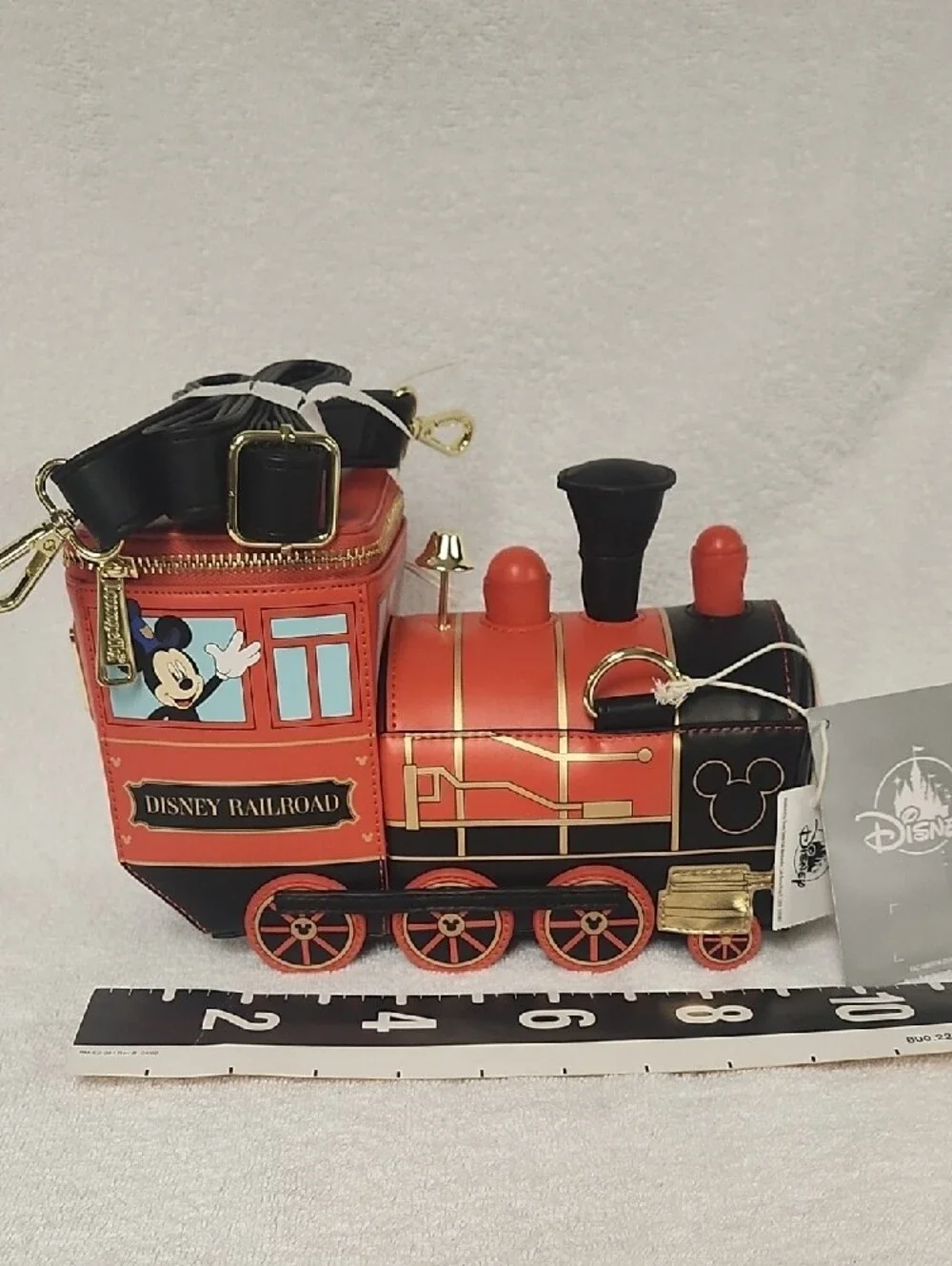 Disney Parks Exclusive Loungefly Disney Railroad Train Crossbody Bag With Light